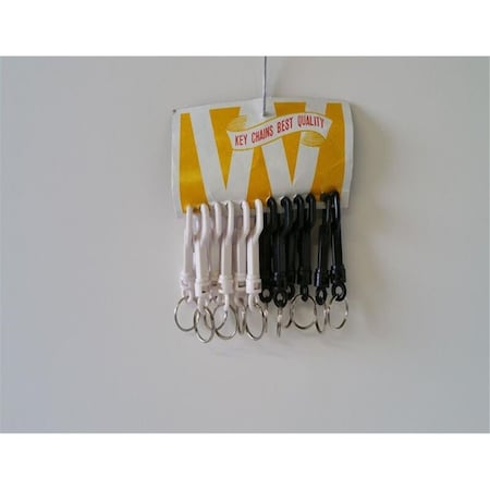 Tapestry Trading plastic-keyholder-blckwht Plastic Key Holders - 2 Dozen plastic_keyholder_blckwht
